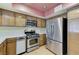 Functional kitchen featuring stainless appliances, neutral countertops, and plenty of cabinet storage at 3360 Paso Andres St, Las Vegas, NV 89146