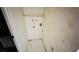 This closet space contains a shelf and water hookups at 3974 Palos Verdes St, Las Vegas, NV 89119