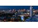 Nighttime aerial view showcases the Palms Casino Resort and its vibrant Las Vegas surroundings at 4381 Flamingo Rd # 2612, Las Vegas, NV 89103