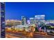 Breathtaking nighttime view of the city skyline and highway from a high-rise residence at 4525 Dean Martin Dr # 2901, Las Vegas, NV 89103