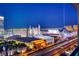 Picturesque panoramic view of the city at night, showing several famous hotels and landmarks at 4525 Dean Martin Dr # 2901, Las Vegas, NV 89103