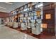 Elegant lobby area with stylish seating, a unique bookshelf feature, and sophisticated decor at 4525 Dean Martin Dr # 2901, Las Vegas, NV 89103