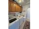 A laundry room features appliances, cabinets, a utility sink, and a door to the outside at 4650 Stoneham St, Pahrump, NV 89061