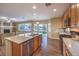 Beautiful kitchen island with backyard views and stainless steel dishwasher at 5480 Oatfield St, North Las Vegas, NV 89081