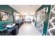 Modern hallway showcasing stylish decor, storage, and tiled flooring at 5817 Rae Dr, Las Vegas, NV 89108