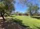 Expansive green space features mature trees and manicured lawns at 6445 Ironbark Ln, Las Vegas, NV 89107