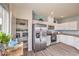 Contemporary kitchen showcasing stainless steel appliances, modern cabinetry, and ample storage at 7915 Pandora Sky St # 402, North Las Vegas, NV 89084