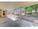 Large covered patio provides a relaxing outdoor living space overlooking the backyard at 839 Benita Pl, Boulder City, NV 89005