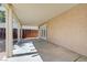 Outdoor covered patio with access to the home and view of the backyard at 839 Benita Pl, Boulder City, NV 89005