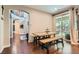 Dining room features hardwood floors, natural light, and sliding door access to the outdoor patio at 9192 Moose Country Pl, Las Vegas, NV 89178