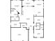 Here is the floor plan of the home with labels for each room and measurements of length and width at 1008 New Creek Ave, Henderson, NV 89015