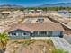 Aerial view showcasing the house, including a large yard with a storage shed at 1190 W Sierra Vista Cir, Pahrump, NV 89060
