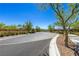 Gated driveway entrance with well-maintained landscaping, mature trees, and clear blue sky at 12404 Aster Hills Ave, Las Vegas, NV 89138