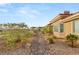 Well-maintained backyard featuring a gravel path, desert landscaping, and privacy at 1383 Opal Valley St, Henderson, NV 89052