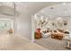 Bright sitting room featuring deer head decor and a cozy seating area at 1383 Opal Valley St, Henderson, NV 89052