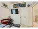 The secondary bedroom offers a ceiling fan and ample closet space at 1905 Dakota Hills Ave, Las Vegas, NV 89123