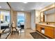 Open bathroom floorplan with double vanity, lots of natural light, and views from the sink at 2000 N Fashion Show Dr # 5326, Las Vegas, NV 89109