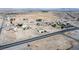 Wide aerial shot of the property and neighborhood at 2440 Homestead Rd, Pahrump, NV 89048