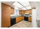 Functional kitchen featuring oak cabinets, stone counter tops, and standard appliances at 2440 Homestead Rd, Pahrump, NV 89048
