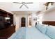 Bedroom featuring a bed, a closet, and access to a full bathroom at 2749 Lodestone Dr, Las Vegas, NV 89117