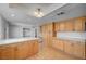 Spacious kitchen featuring light wood cabinets, and plenty of countertop space at 3143 El Chico Ct, Las Vegas, NV 89120