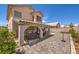 Large backyard featuring a covered patio, a swing, and plenty of room for outdoor living at 3440 Meridale Dr, Las Vegas, NV 89117