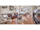Comfortable living room with leather sofas, a round coffee table, and lots of space at 3440 Meridale Dr, Las Vegas, NV 89117