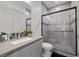 Sleek bathroom featuring a modern vanity, stylish glass shower, and contemporary fixtures for a spa-like experience at 4050 N Tomsik St, Las Vegas, NV 89129