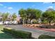 Beautiful community clubhouse with mature landscaping at 4909 Ocean Shores Way, Las Vegas, NV 89130