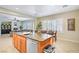Well-lit kitchen featuring a large island and an open floor plan at 6440 Bristlebird St, North Las Vegas, NV 89084