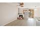 Bright living room with fireplace and access to balcony at 7155 S Durango Dr # 309, Las Vegas, NV 89113