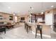 Open floorplan featuring kitchen island and living room at 7630 Canyon Diablo Rd, Las Vegas, NV 89179
