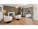 Inviting living room features modern fireplace and an open patio entrance at 7825 Desert Bell Ave, Las Vegas, NV 89128