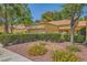 A well-maintained single-story home with a two-car garage and colorful, drought-tolerant landscaping at 9024 Starmount Dr, Las Vegas, NV 89134