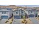 Aerial view displays new home with modern desert landscaping at 9876 Magnus Ct, Las Vegas, NV 89178