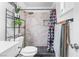 Well-lit bathroom with a standup shower, stylish tile, and updated fixtures at 1105 Declaration Dr, Las Vegas, NV 89110