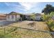 Quaint single-level home with a chain-link fenced yard, providing a secure space at 1105 Declaration Dr, Las Vegas, NV 89110