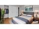 Comfortable bedroom, with closet, staged with tasteful decor at 1150 N Buffalo Dr # 2025, Las Vegas, NV 89128