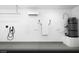 A bright garage features a home battery energy storage system at 121 Piano Ln # Lot 198, Henderson, NV 89015