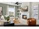 Inviting living room with fireplace, complemented by neutral tones, stylish decor, and ample natural light at 121 Piano Ln # Lot 198, Henderson, NV 89015