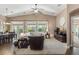 Living room with high ceilings and large windows offers plenty of natural light at 2025 Dakota Lodge Ave, Las Vegas, NV 89123