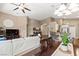 Open concept living space with kitchen bar, dining area and living room at 2025 Dakota Lodge Ave, Las Vegas, NV 89123