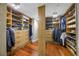 Spacious walk-in closet with custom shelving and drawers, providing ample storage space at 222 Karen Ave # 3307, Las Vegas, NV 89109