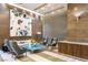 Beautiful lobby area featuring stylish seating and artwork on the walls of this luxury building at 222 Karen Ave # 3307, Las Vegas, NV 89109