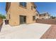 Backyard view of the rear exterior featuring a sliding glass door and patio area at 3037 Austin Pale Ave, North Las Vegas, NV 89081
