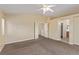 Spacious main bedroom with carpet and open entry to the main bathroom at 3037 Austin Pale Ave, North Las Vegas, NV 89081