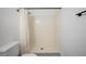 Shower stall with white tile, curtain and modern fixtures; a clean functional design at 3151 Soaring Gulls Dr # 2121, Las Vegas, NV 89128