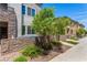 Beautiful townhome boasting stone details, tidy landscaping, and a private gated courtyard at 328 Owens Peak Dr, Henderson, NV 89015