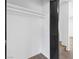 Bright closet features shelving, and black louvered doors, offering ample storage space and modern design at 3793 Casa Colorado Ave, Las Vegas, NV 89121