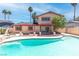 Inviting backyard pool surrounded by a patio area, perfect for outdoor enjoyment at 3793 Casa Colorado Ave, Las Vegas, NV 89121